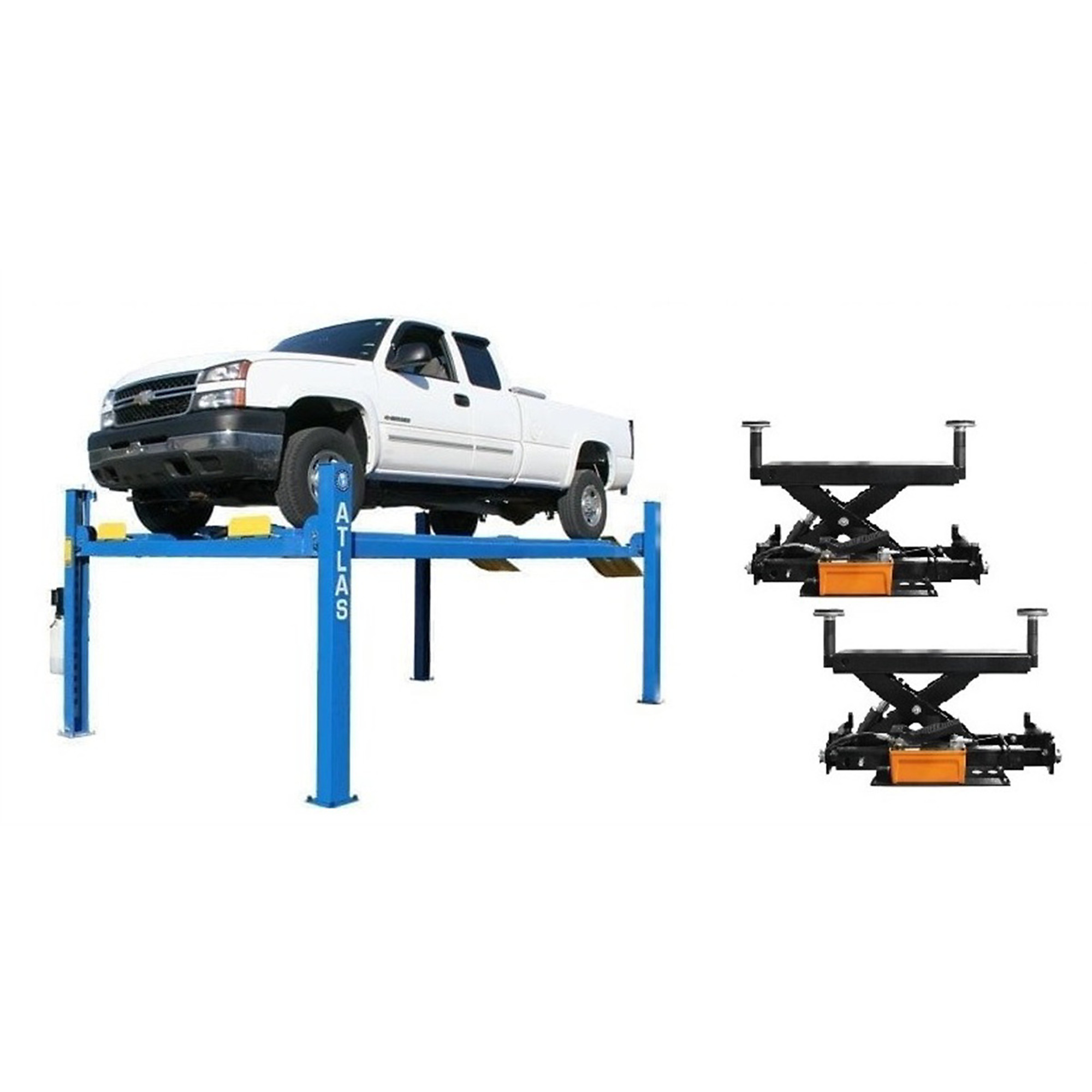Atlas Automotive Equipment 412A Alignment Lift + RJ6 Rolling Jacks Combo